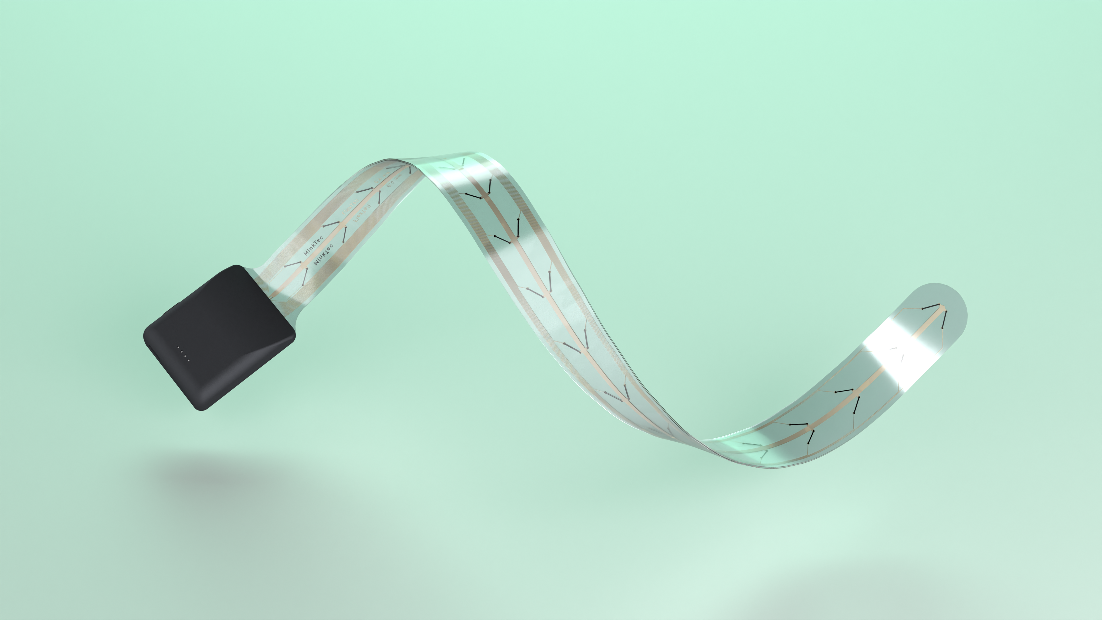 FlexTail-Sensor in spiralförmiger Validierungsposition